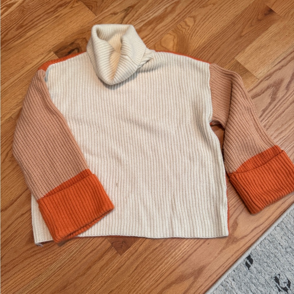 Kori Cream and Orange Knit Sweater